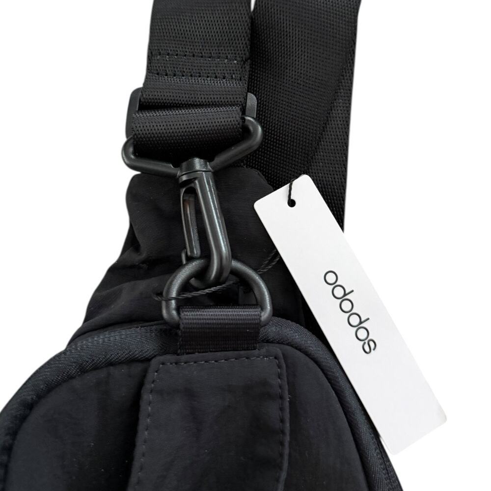 ODODOS Black Nylon Sling Backpack Crossbody Travel Utility Errand Bag NWT - Picture 3 of 5